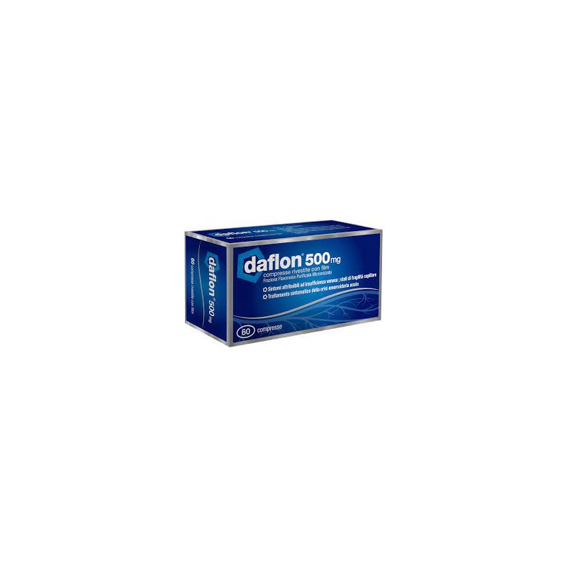 Daflon 500 mg Farmaco per Insufficienza Venosa, fragilità capillare e Emorroidi 60 Compresse