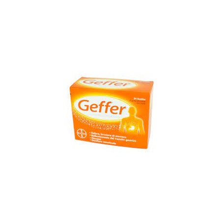 Geffer Granulato Effervescente Gusto Arancia 24 Bustine per Disturbi digestivi e iperacidità