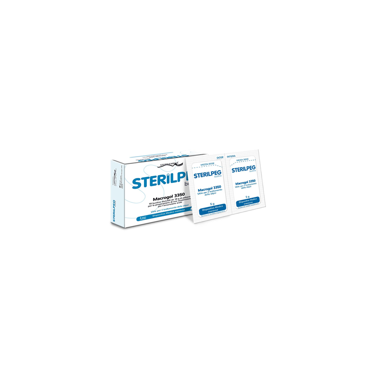 Sterilfarma Sterilpeg Macrogol 3350 10 Bustine Bipartite 10 G