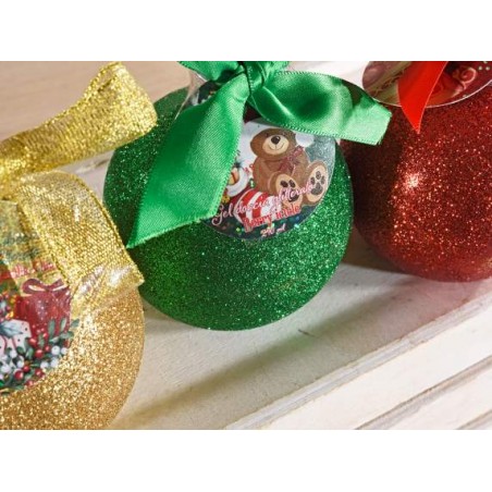 Pallina Natalizia Glitterata Rossa Contenente Gel Doccia Profumato