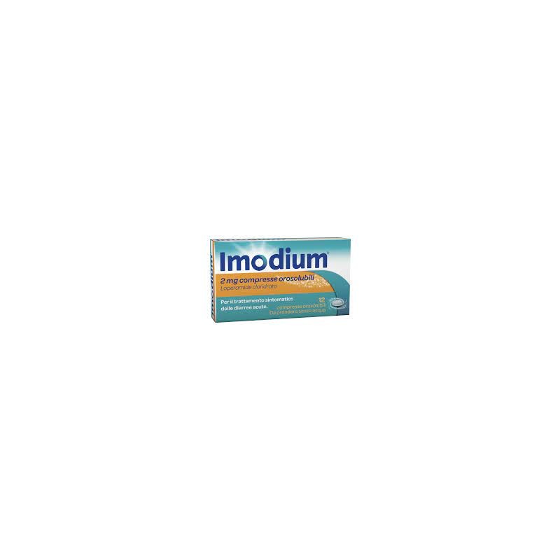 Imodium 2 mg Loperamide 8 Compresse Orosolubili Antidiarroico