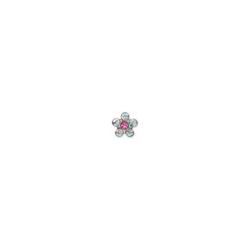 Sanico Inverness Orecchini Fiore Crystal/rosa Gambo Titanio R120st