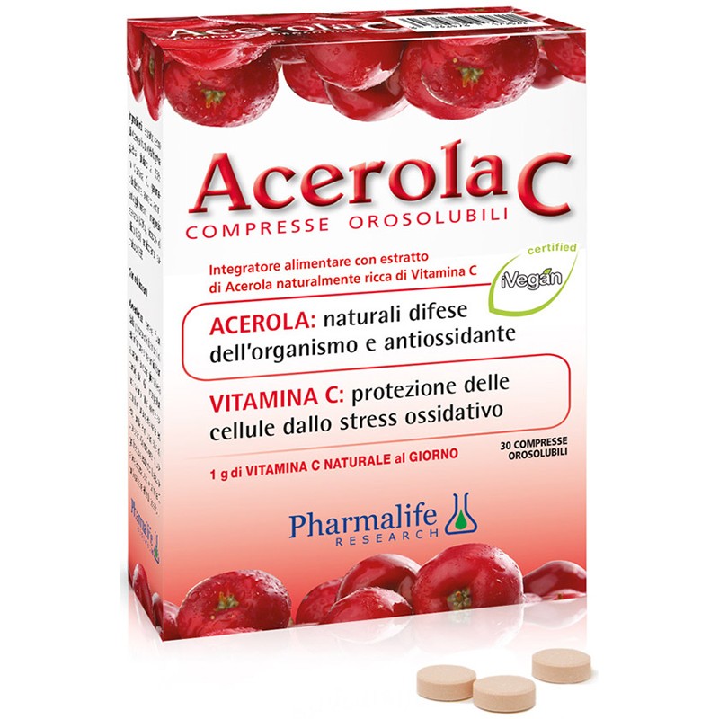 Pharmalife Research Acerola C 30 Compresse Orosolubili
