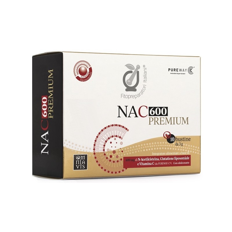Nac 600 Premium Integratore Antiossidante 10 Buste Fitopreparatori Italiani