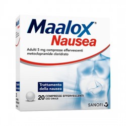 Maalox Nausea Adulti 5 mg di metoclopramide cloridrato 20 Compresse Effervescenti
