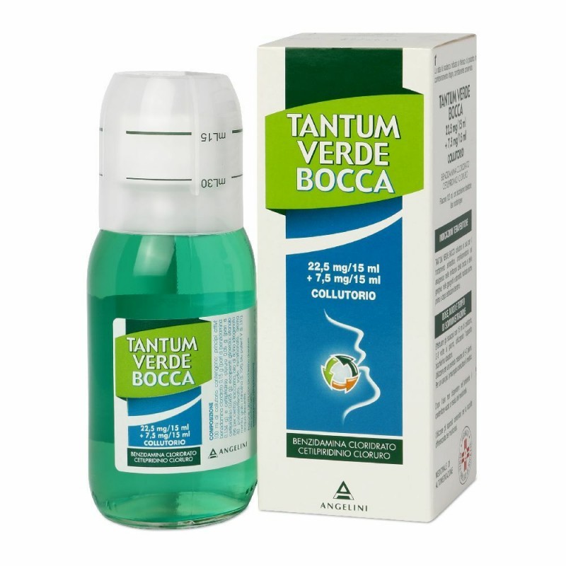 Tantum Verde Bocca Collutorio Farmaco Antinfiammatorio per le Gengive 240 ml Angelini