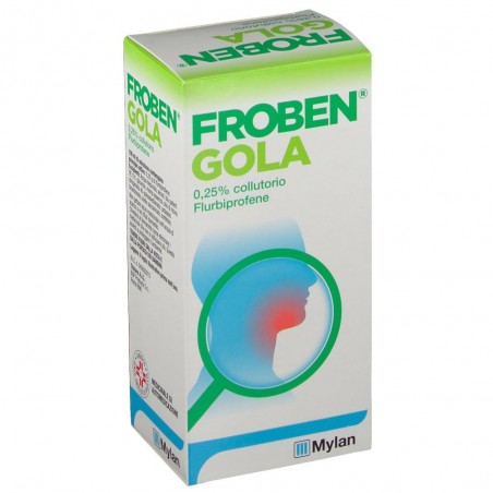 Froben Gola Collutorio 0,25% Flurbiprofene Farmaco Antidolorifico 160 ml mal di gola