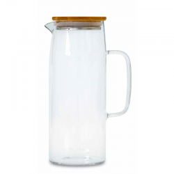 Neavita Twice Caraffa in Vetro con Tappo Legno da 1 Litro HP Italia