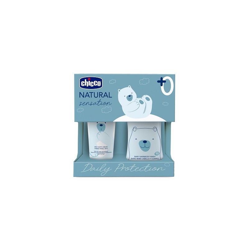 Chicco Natural Sensation Set Bagnoshampoo+pasta Lenitiva
