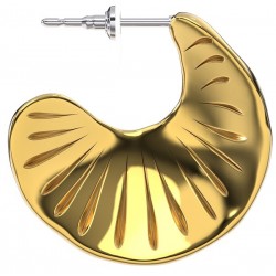 Biojoux Bjt352 Orecchino In Acciaio Placcato Oro Mindoro Gp Anallergici