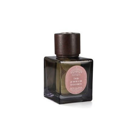 Nasoterapia Diffusore a Bastoncini Oud e Rosa Di Damasco 200 ml Dettaglio Flacone in Vetro