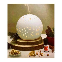 Nasoterapia Winter Tale Lampda Diffusore ad Ultrasuoni per Oli Essenziali in Ceramica in Funzione