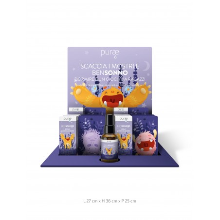 Purae Spray Bensonno Scacciamostri per il Sonno dei Bambini 70 ml con Lavanda Olio Essenziale