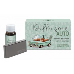 Erboristeria Magentina Diffusore Auto in Acciaio Inox con Essenza Balsamica a base di oli essenziali