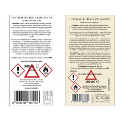 Helysios Profumatore per Ambiente Elicriso & Palo Santo 100 ml Etichetta Ingredienti e Avvertenze Helysios Profumatore per Ambiente Elicriso & Palo Santo 100 ml Etichetta Ingredienti e Avvertenze