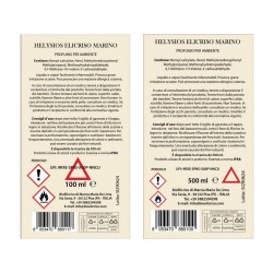 Helysios Profumatore per Ambiente Elicriso Marino 100 ml Etichetta Ingredienti e Avvertenze
