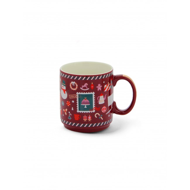 Neavita Set Herbal Mug Due Tazze di Natale - Dettaglio Tazza Rossa Neavita Set Herbal Mug Due Tazze di Natale - Dettaglio Tazza Rossa