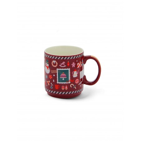 Neavita Set Herbal Mug Due Tazze di Natale - Dettaglio Tazza Rossa Neavita Set Herbal Mug Due Tazze di Natale - Dettaglio Tazza Rossa