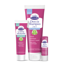 Amidomio Cofanetto Regalo Primi Traguardi con Doccia Shampoo + Crema Idratante + Stick Labbra Dettaglio Prodotti Amidomio Cofanetto Regalo Primi Traguardi con Doccia Shampoo + Crema Idratante + Stick Labbra Dettaglio Prodotti