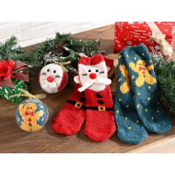 Settaglio Morbidi Calzini Rossi Babbo Natale Settaglio Morbidi Calzini Rossi Babbo Natale