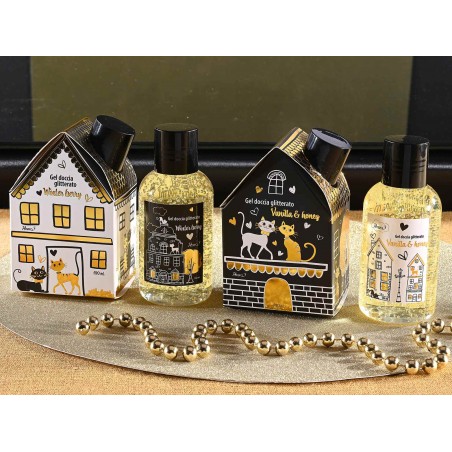 Pretty Cats Casetta Regalo con Doccia Gel Profumato alla Vaniglia 100 ml Travel size Pretty Cats Casetta Regalo con Doccia Gel Profumato alla Vaniglia 100 ml Travel size