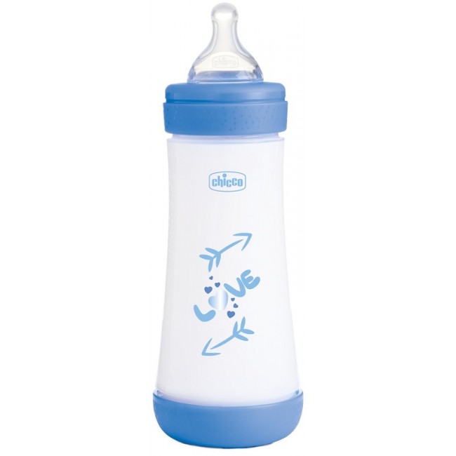 Chicco Biberon P5 300ml Fast Silicone Boy