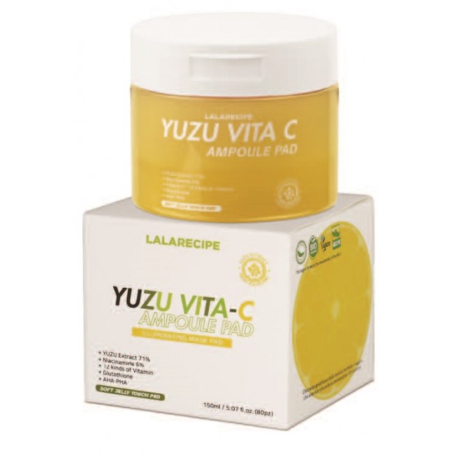 Seoul Cosmetics Co Lalarecipe Tuzu Vita-c Ampoule Pad 80 Pezzi