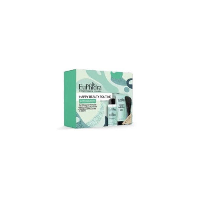 Zeta Farmaceutici Euphidra Happy Beauty Routine Detossificante 1 Maschera Purificante Con Pennello + 1 Gel Purificante 100 Ml