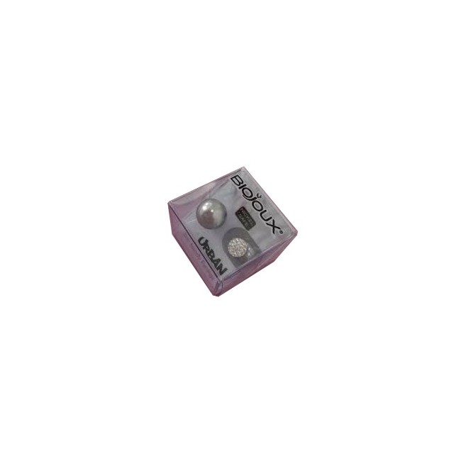 Bju801 Orecchini Perla Grigio Stainless Steel