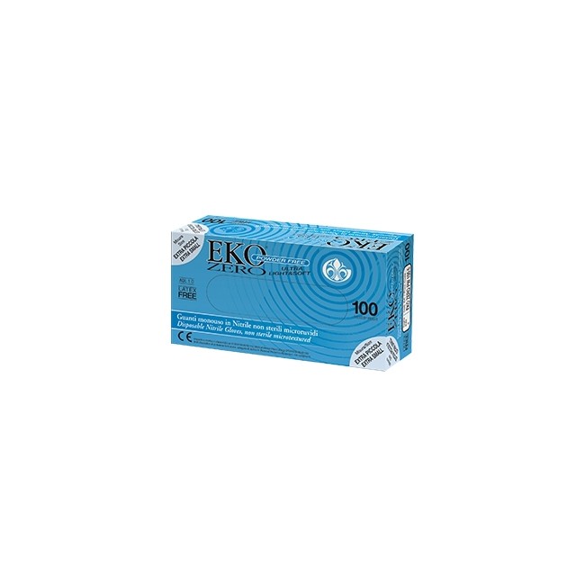 Gardening Guanto Monouso In Nitrile Blu Superficie Microruvida Eko Zero Pw Senza Polvere Misura 7 Small 100 Pezzi