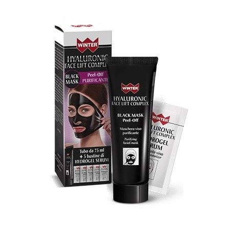 Gdp - General Dietet. Pharma Winter Hyaluronic Face Lift Black Mask 75 Ml + 5 Bustine Da 3 Ml
