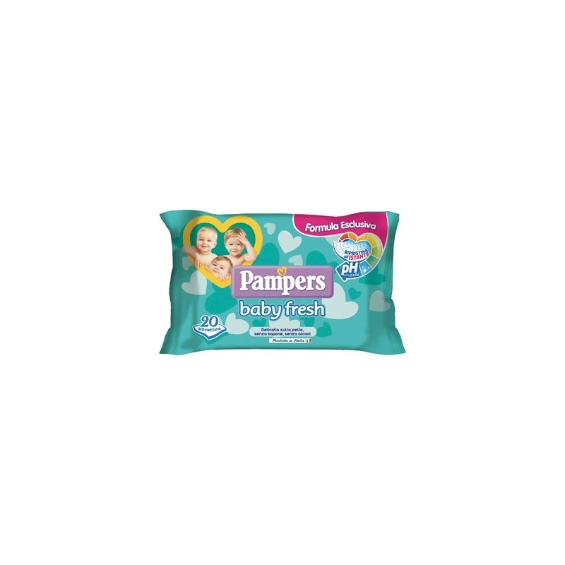 Fater Salviettine Umidificate Pampers Baby Fresh 30% + Consistente 20 Pezzi