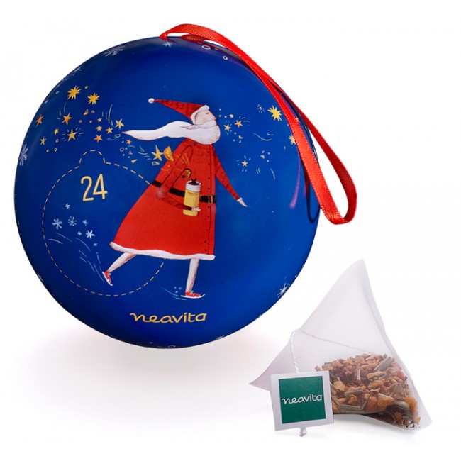 Herbal Products Neavita 5 Filtroscrigno Con Infuso Stella D'inverno In Palla Di Natale Blu 5 Filtri Da 3,5 G