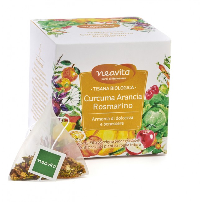 Herbal Products Neavita Filtroscrigno Fruit&veg Curcuma Arancia Rosmarino Bio 15 Filtri 3 G
