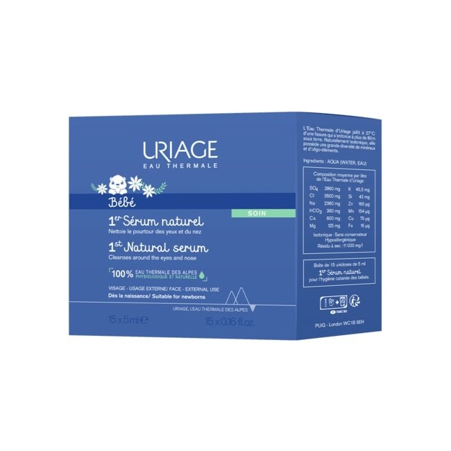 Uriage Bebe Siero Fisiologico 15 Flaconcini Da 5 Ml