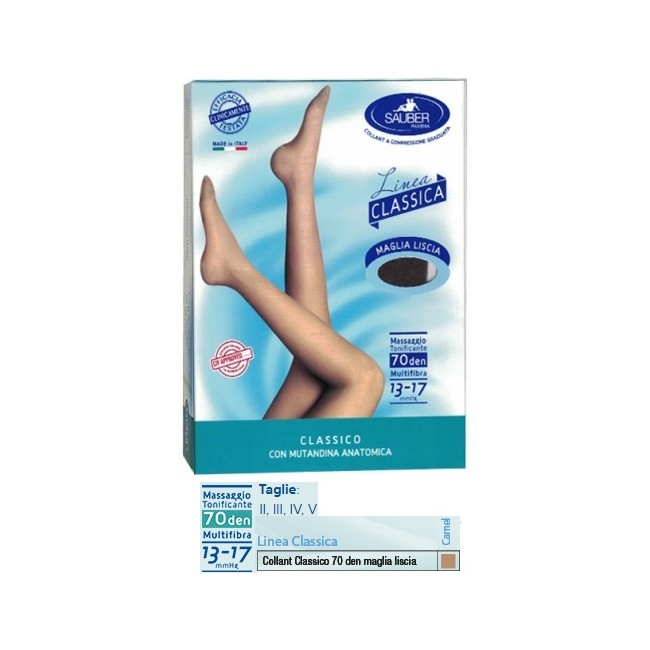 Desa Pharma Sauber Classico Collant 70 Denari Maglia Liscia Camel 5