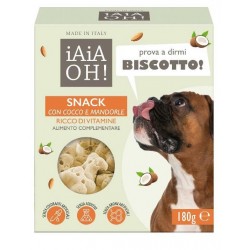Iaiaoh Biscotto Snack al Cocco e Mandorle per Cane 180 g