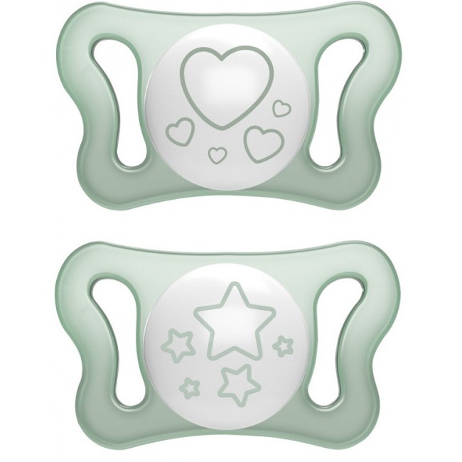 Chicco Succhietto Micro Lumi Silicone 0-2m 2 Pezzi