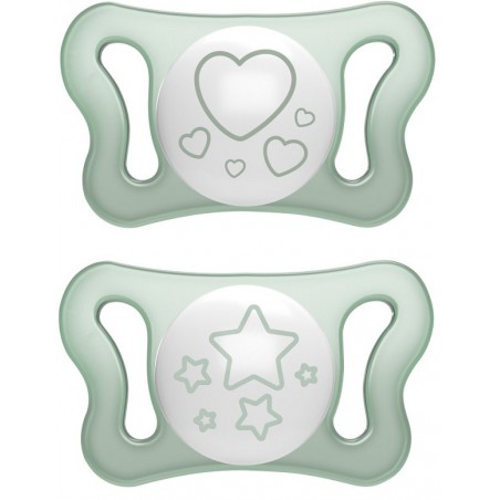 Chicco Succhietto Micro Lumi Silicone 0-2m 2 Pezzi