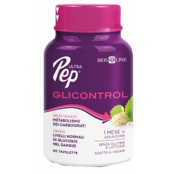 Ultra Pep Glicontrol Integratore per Controllo Glicemia e Peso Corporeo 60 Tavolette Bios Line