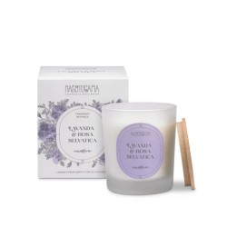 Nasoterapia Candela Profumata Lavanda e Rosa Selvatica 180g Rilassante