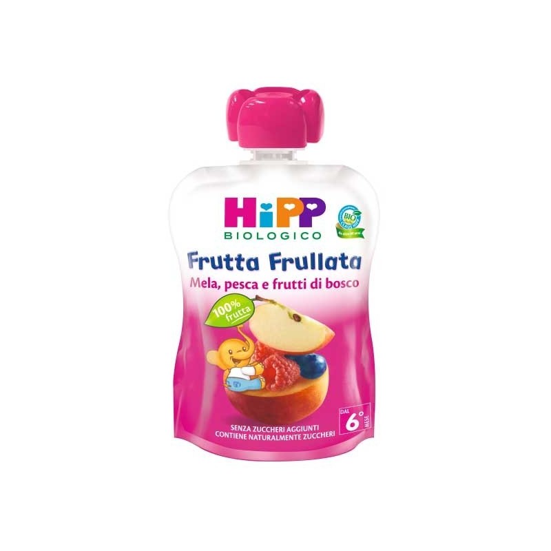 Hipp Italia Hipp Bio Frutta Frullata Mela Pesca Frutti Di Bosco 90 G