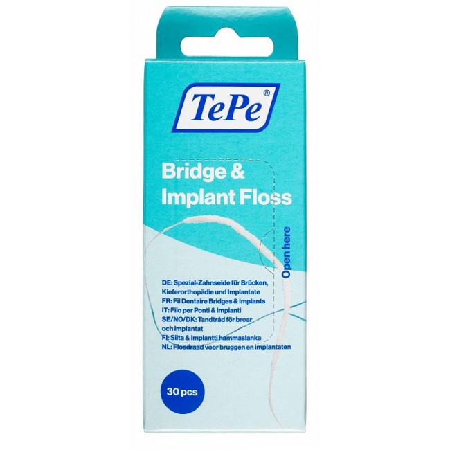 Tepe Prodotti Ig. Orale Tepe Filo Ponti & Impianti Tepe Bridge & Implant Floss 30 Pezzi