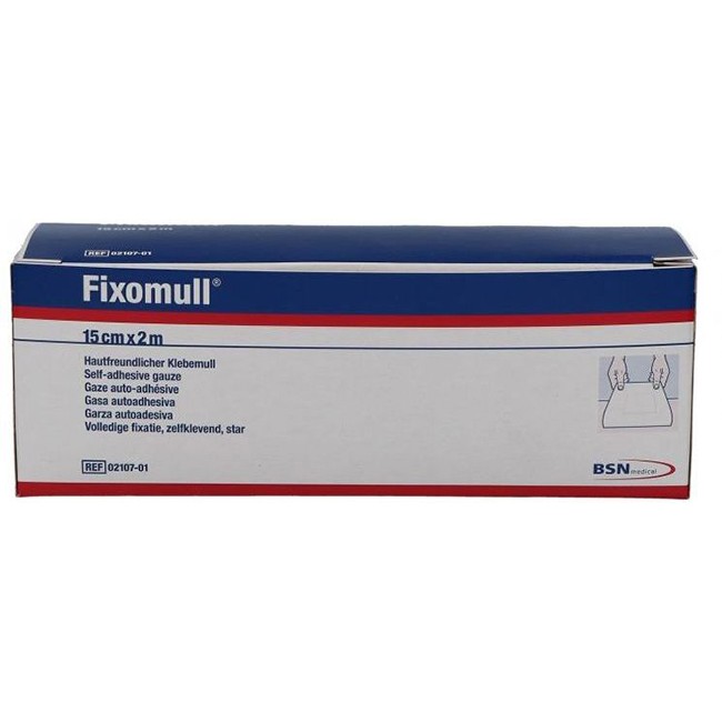 Essity Fascia Autoadesiva Ipoallergenica Fissaggio Su Ampia Superficie Fixomull. Supporto In Garza Di Viscosa Colore Bianco Mass