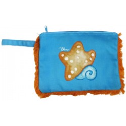 Thun Pochette 4 di Colore Blu Decorata con una Stella Marina