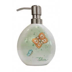 Thun Dispenser di Sapone in Ceramica Farfalle Verde