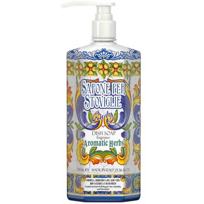 Le Maioliche Sapone Piatti e Stoviglie Aromatic Herbs 750 ml Rudy Profumi