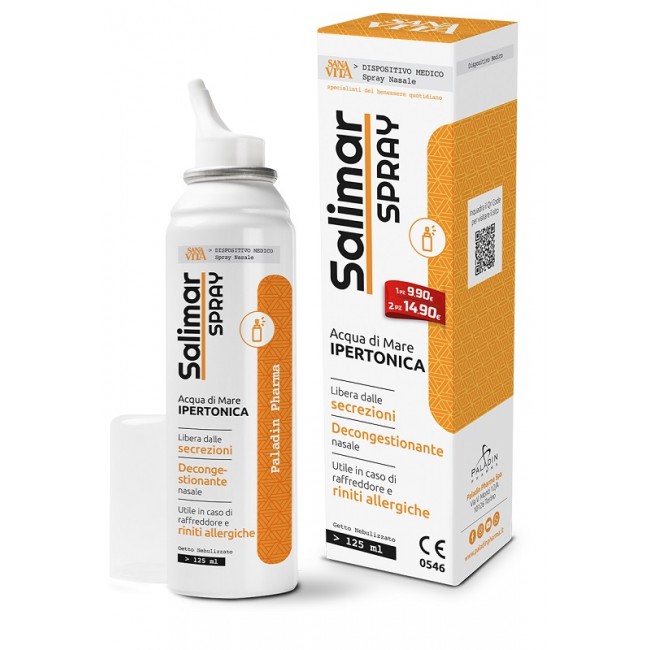 Paladin Pharma Spray Nasale Ipertonico Sanavita Salimar 125 Ml