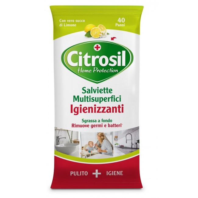 Manetti & Roberts Citrosil Salviette Igienizzanti Limone 40 Pezzi