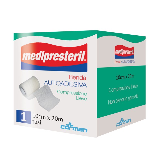 Corman Medipresteril Benda Autoadesiva 10x2000 Cm 1 Pezzo